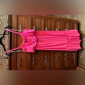 Lilly Pulitzer Adia Maxi Dress.  NWT. Love potion pink color. Size L